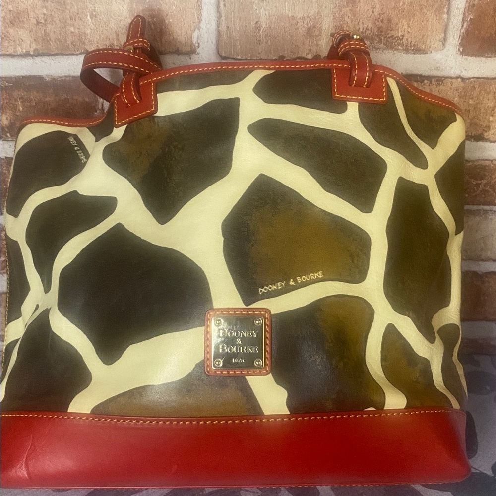 Dooney & Bourke Giraffe Shopper Red Bottom - Picture 7 of 7